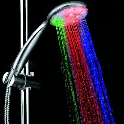     Ȩ  带 ϴ 7  LED ڵ/7 Colour LED Automatic Changing Bright Light Water Bathroom Home Shower Head